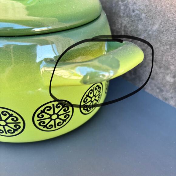 Mid Century Modern Enamel Saucier/Fondue Pot - Picture 8 of 10